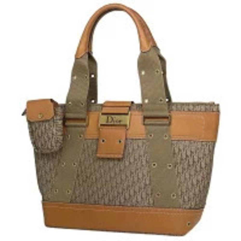 Christian Dior Street Tote Bag Trotter Canvas Beige Brown